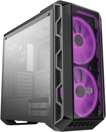 Cooler Master MasterCase H500 ARGB Airflow ATX Mid-Tower,ARGB Fans,Tempered Glass Side Panel