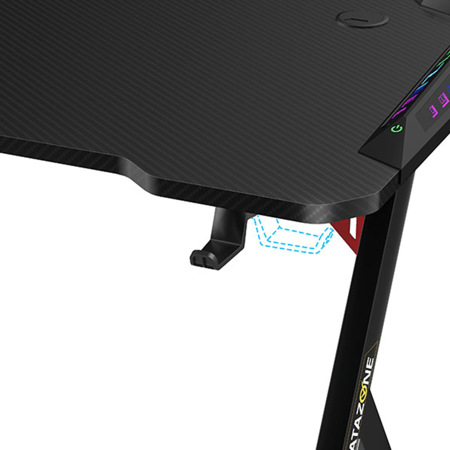 طاولة العاب احترافية من داتازون بسطح من الالياف الكربونية وحامل اكواب وعلاقة سماعة