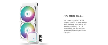 DeepCool 240mm LE520 WHITE ARGB CPU مبرد مائي