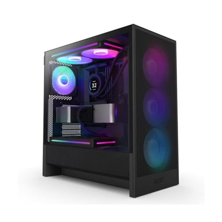 NZXT H5 Flow RGB 2024 - Compact ATX Mid-Tower PC Gaming Case كيس كمبيوتر اسود