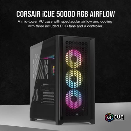 Corsair 5000D Airflow Mid-Tower Case Black كيس للكمبيوتر