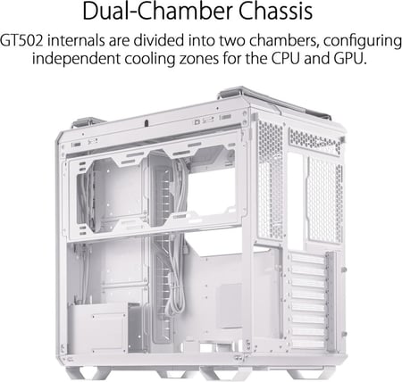 Asus TUF Gaming GT502 White Mid Tower ATX PC Case كيس كمبيوتر