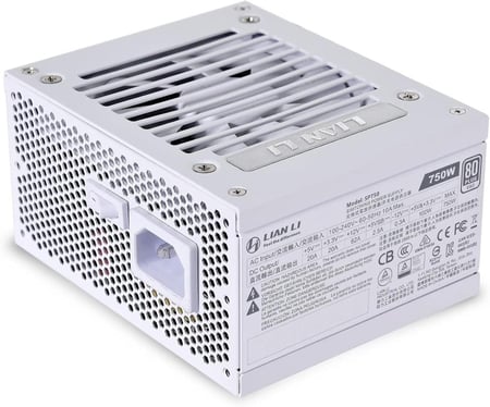 LIAN LI SP750 80 PLUS GOLD Fully Modular Power Supply white باور سبلاي