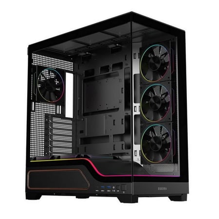 Egeira Case CRULSER BLACK w/6 fans, Type-C صندوق