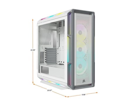 CORSAIR iCUE 5000T RGB Mid-Tower ATX PC Case White