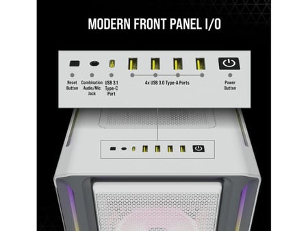 CORSAIR iCUE 5000T RGB Mid-Tower ATX PC Case White