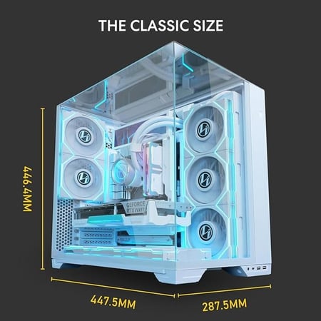 Lian Li O11 VISION Compact White صندوق كمبيوتر ليان لي فيجن أبيض