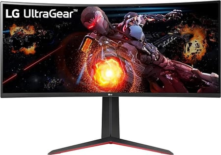 LG 34GP63A-B 34'' Curved UltraGear™ QHD (3440 x 1440) HDR 10 160Hz Monitor with Tilt/Height Adjustable Stand شاشة متعددة الاستخدام