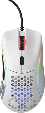 Glorious Model D Glossy White Wired Gaming Mouse ماوس العاب