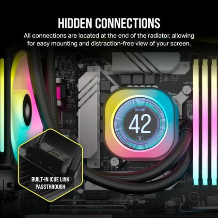 CORSAIR iCUE Link H150i LCD Liquid CPU Cooler مبرد مائي
