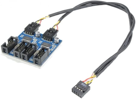 توصيلة 9pin usb الى اربع 9pin usb من شركة Kalolary