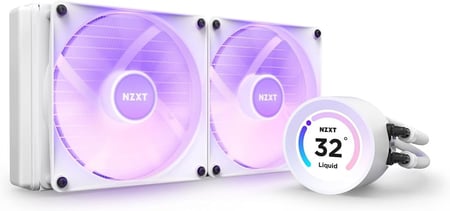 Kraken Elite 280RGB 280mm AIO Liquid Cooler with LCD Display and RGB Fans White مبرد مائي