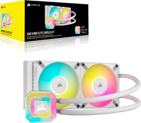 Corsair iCUE H100i Elite CAPELLIX XT 240mm Liquid CPU Cooler White