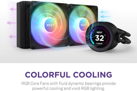 Kraken Elite 360 RGB 360mm AIO Liquid Cooler with LCD Display and RGB Fans مبرد مائي