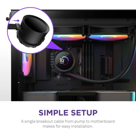 Kraken 240 RGB 240mm AIO Liquid Cooler with LCD Display and RGB Fans Matte Black مبرد مائي