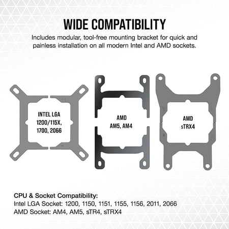 Corsair iCUE H100i Elite CAPELLIX XT 240mm Liquid CPU Cooler White
