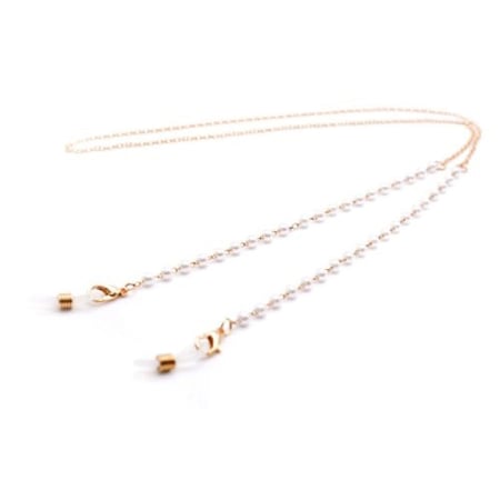 سلسال نظارة لؤلؤ ذهبي