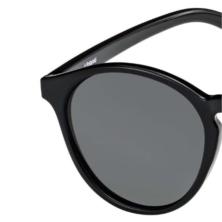 نظارة شمسية ماركة بولارويد رجالي دائرية بإطار اسود