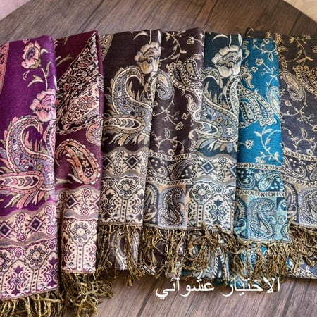 بوكس شتاء (2026) شال كشميري فاخر مع كوب قهوة  وبطاقة اهداء