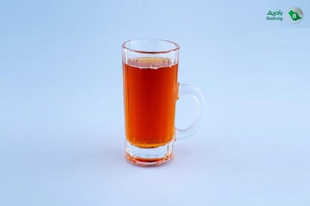 فنجان شاي احمد مضلع صغير 6 حبات