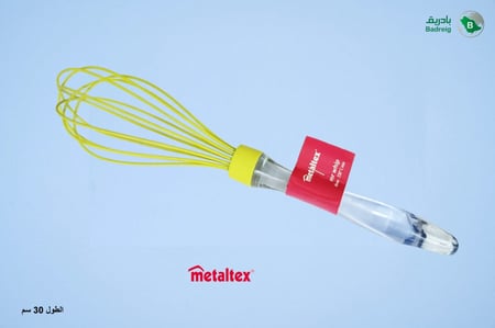 مضرب بيض سيلكون اخضر 30سم ميتالتكس