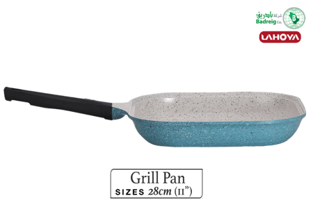 لاهويا طاوة شوي مطلية بالسيراميك مقاس 28 سم 3 لتر