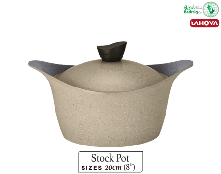 لاهويا قدر بغطاء مطلي بالسيراميك مقاس 20 سم 2.4 لتر