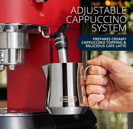 ماكينة تحضير قهوة الاسبريسو من ديلونجي ديديكا ستايل EC 685.R. اللون احمر 0132106169