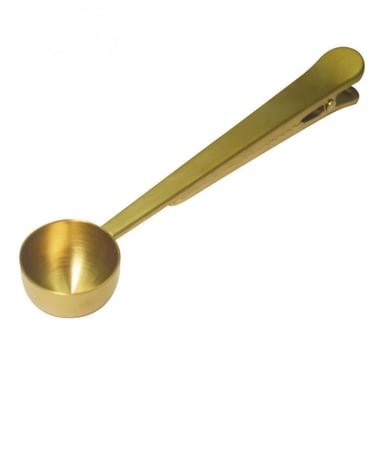 ملعقة قهوة مزودة بمشبك ذهبي