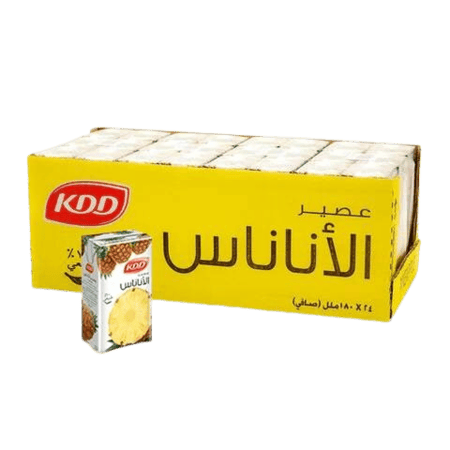 عصير اناناس كي دي دي كرتون 24 حبة ×180مل