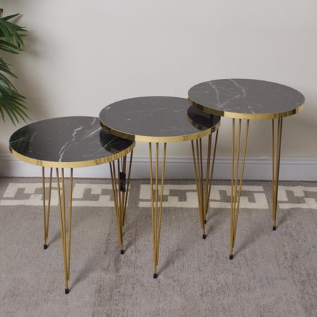 طقم طاولات خدمة دائريه