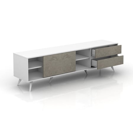 طاوله بلازما ابيض ورمادي مودرن ماليزي