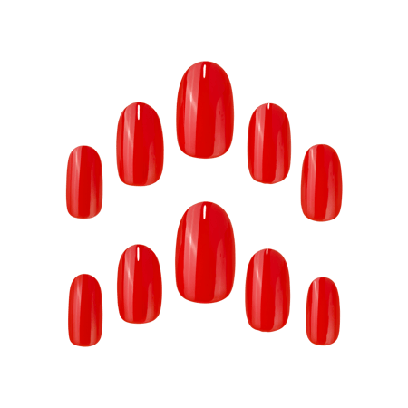 أظافر مستعارة مدورة مع صمغ نانسي - إيليغانت تاتش