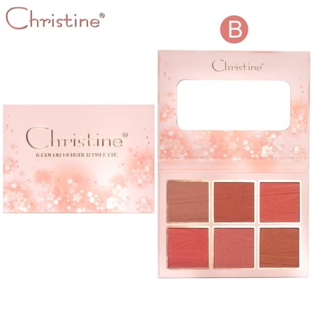 لوحة أحمر الخدود 6 ألوان A Christine CH-B2202