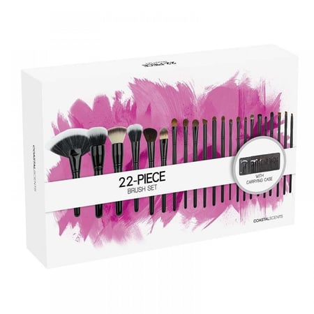 مجموعة فرش 22 قطعة مع حافظة جلد - كوستال سنتس