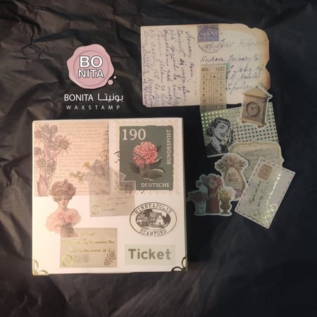 بوكس أبيض مع 7أصابع شمع