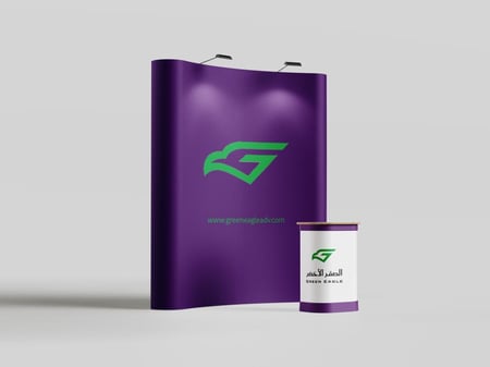 بوث عرض متنقل مع كاونتر