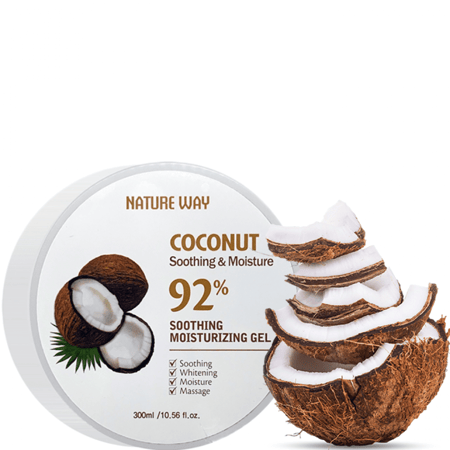 جل جوز الهند لترطيب وتهدئة البشرة من نيتشر واي 92% -300مل