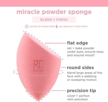 مجموعة إسفنجة باللونين البرتقالي والوردي من ريل تكنيك