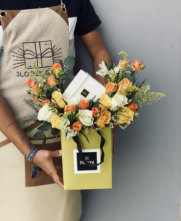 تنسيق كيس شوكلت باتشي / patchi with flowers