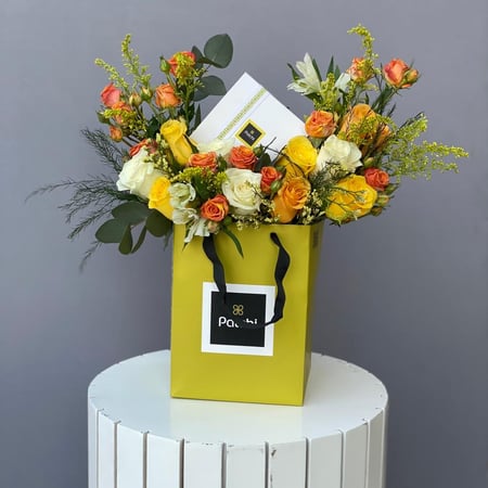 تنسيق كيس شوكلت باتشي / patchi with flowers