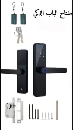 قفل باب الكتروني بصمة اليد ،بطاقة،كلمة سر،مفتاح