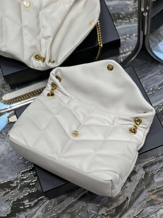 LOULOU  PUFFER BAG | BLACK/SILVER