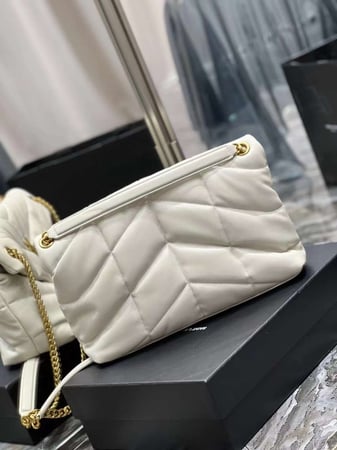 LOULOU  PUFFER BAG | BLACK/SILVER