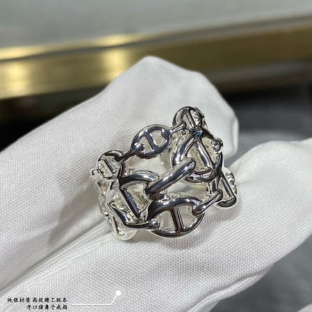 Hermes Chaine d'ancre enchainee ring, large model
