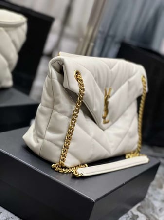 LOULOU  PUFFER BAG | BLACK/SILVER