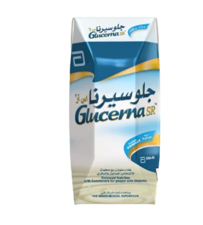 حليب جلوسيرنا اس ار ( Glucerna SR 200ml ) الكرتون عبوة 18 حبة