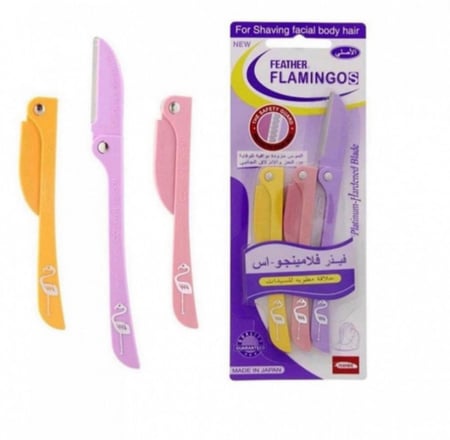 شفرات حلاقة  نسائيه للحواجب - فيذر فلامينجو