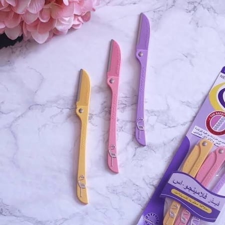 شفرات حلاقة  نسائيه للحواجب - فيذر فلامينجو