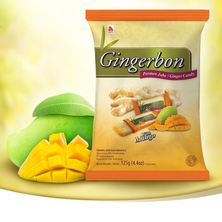 حلاوة زنجبيل بنكهة المنجا-GINGERBON MANGO CANDY